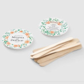 Elegant Eucalyptus Greenery Peach Floral Programme Handwaaier (Niet-gemonteerd)