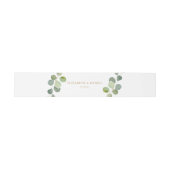 Elegant Eucalyptus Greenery Personalized Wedding Uitnodigingen Wikkel (Vlak)