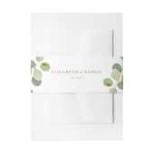 Elegant Eucalyptus Greenery Personalized Wedding Uitnodigingen Wikkel (Voorkant Voorbeeld)