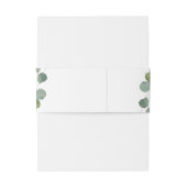 Elegant Eucalyptus Greenery Personalized Wedding Uitnodigingen Wikkel (Achterkant Voorbeeld)