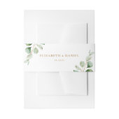 Elegant Eucalyptus Greenery Personalized Wedding Uitnodigingen Wikkel (Voorkant Voorbeeld)