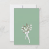 Elegant Eucalyptus Greenery & Photo Mint Wedding Save The Date (Achterkant)