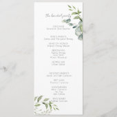Elegant Eucalyptus Greenery Programmakaart (Achterkant)