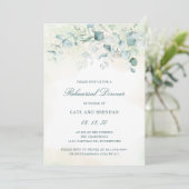 Elegant Eucalyptus Greenery Rehearsal Dinner Kaart (Staand voorkant)