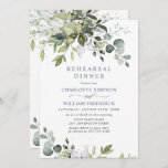 Elegant Eucalyptus Greenery Rehearsal Dinner Kaart<br><div class="desc">Creëer de perfecte repetitie met deze "Waterverf Eucalyptus Greenery"-sjabloon. Dit ontwerp van hoge kwaliteit is eenvoudig aan te passen aan uw trouwkleuren, -stijlen en -thema. Voor verdere aanpassing, te klikken gelieve de "pas verder"verbinding aan en ons ontwerphulpmiddel te gebruiken om deze sjabloon te wijzigen. Neem contact met me op als...</div>