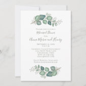 Elegant Eucalyptus Greenery Rehearsal Dinner Kaart (Voorkant)