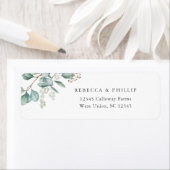 Elegant Eucalyptus Greenery Return Address Etiket (Insitu)