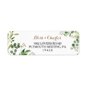 Elegant Eucalyptus Greenery Return Address Label (Voorkant)