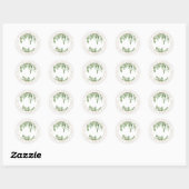 Elegant Eucalyptus Greenery Return Address Ronde Sticker (Vel)