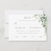 Elegant Eucalyptus Greenery RSVP Kaartje (Voorkant)
