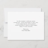 Elegant Eucalyptus Greenery Rustic Baby shower Bedankkaart (Achterkant)