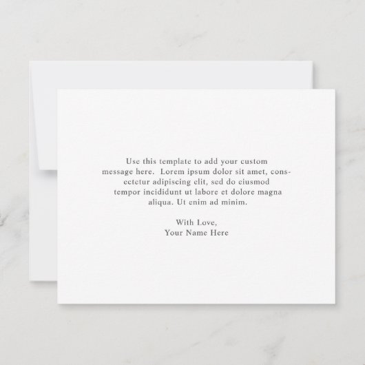 Elegant Eucalyptus Greenery Rustic Baby shower Bedankkaart (Achterkant)