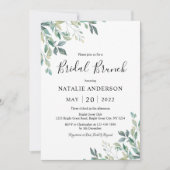 Elegant Eucalyptus Greenery Rustic Bridal Brunch Kaart (Voorkant)