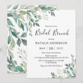 Elegant Eucalyptus Greenery Rustic Bridal Brunch Kaart (Voorkant / Achterkant)