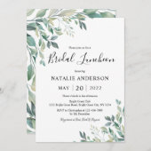 Elegant Eucalyptus Greenery Rustic Bridal Luncheon Kaart (Voorkant / Achterkant)