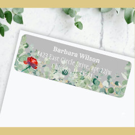 Elegant Eucalyptus Greenery Rustic Return Etiket