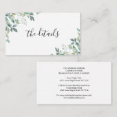 Elegant Eucalyptus Greenery Rustic Wedding RSVP Informatiekaartje (Voorkant / Achterkant)