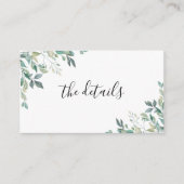 Elegant Eucalyptus Greenery Rustic Wedding RSVP Informatiekaartje (Voorkant)