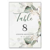 Elegant Eucalyptus Greenery Rustic White Kaart (Voorkant)