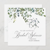Elegant Eucalyptus Greenery Script Vrijgezellenfee Kaart (Voorkant / Achterkant)