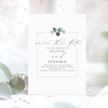 Elegant Eucalyptus Greenery slaat de datum op