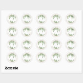 Elegant Eucalyptus Greenery Spread Love Not Germs Ronde Sticker (Vel)