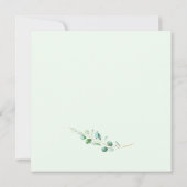 Elegant Eucalyptus Greenery Square Wedding Kaart (Achterkant)