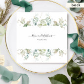 Elegant Eucalyptus Greenery, Square Wedding Kaart