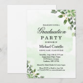  Elegant Eucalyptus Greenery Succulent Afstuderen  Kaart (Voorkant / Achterkant)