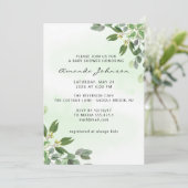 Elegant Eucalyptus Greenery Succulent Baby shower Kaart (Staand voorkant)