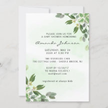 Elegant Eucalyptus Greenery Succulent Baby shower