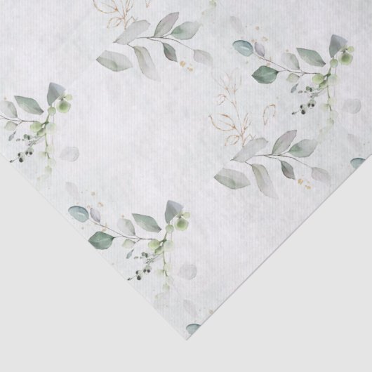 Elegant Eucalyptus Greenery Tissuepapier (Detail)