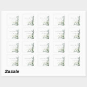 Elegant Eucalyptus Greenery Vierkante Sticker (Vel)