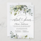 Elegant Eucalyptus Greenery virtueel Vrijgezellenf Kaart (Voorkant)