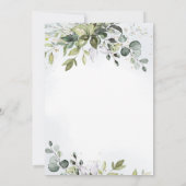 Elegant Eucalyptus Greenery virtueel Vrijgezellenf Kaart (Achterkant)