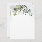 Elegant Eucalyptus Greenery virtueel Vrijgezellenf Kaart (Achterkant)