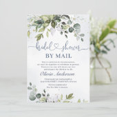 Elegant Eucalyptus Greenery virtuele Shower per ma Kaart (Staand voorkant)