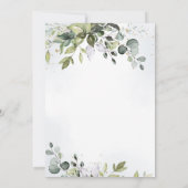 Elegant Eucalyptus Greenery virtuele Shower per ma Kaart (Achterkant)