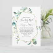 Elegant Eucalyptus Greenery Vrijgezellenfeest e-ma Kaart (Staand voorkant)