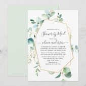 Elegant Eucalyptus Greenery Vrijgezellenfeest e-ma Kaart (Voorkant / Achterkant)