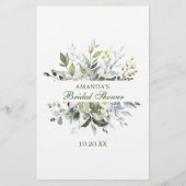 Elegant Eucalyptus Greenery Vrijgezellenfeest Game (Achterkant)