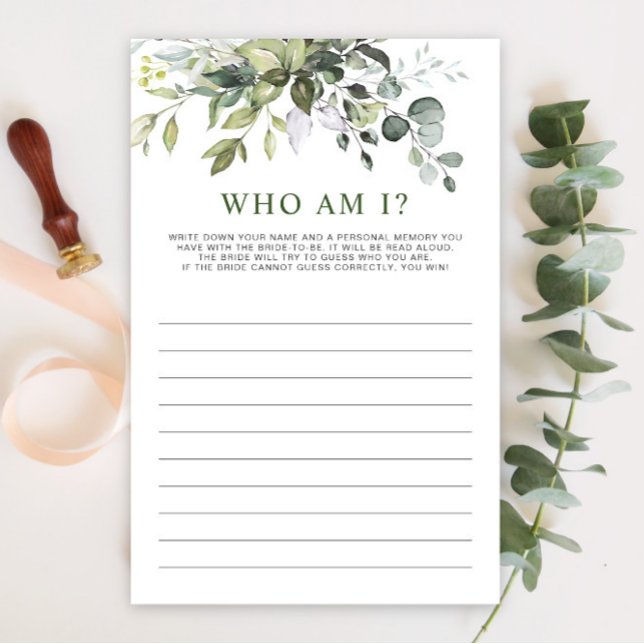 Elegant Eucalyptus Greenery Vrijgezellenfeest Game (Creator heeft geüpload)