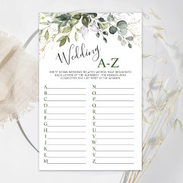 Elegant Eucalyptus Greenery Vrijgezellenfeest Game