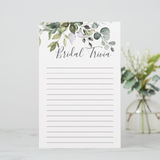 Elegant Eucalyptus Greenery Vrijgezellenfeest Game (Staand voorkant)