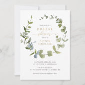 Elegant Eucalyptus Greenery Vrijgezellenfeest Invi Kaart (Voorkant)