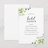 Elegant Eucalyptus Greenery Vrijgezellenfeest Invi Kaart (Voorkant / Achterkant)