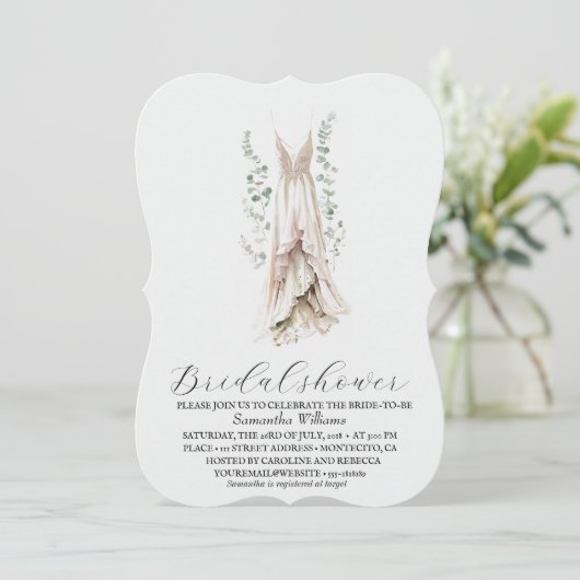 Elegant Eucalyptus Greenery Vrijgezellenfeest Kaart (Staand voorkant)