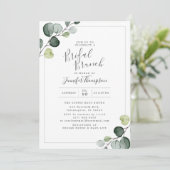 Elegant Eucalyptus Greenery Vrijgezellenfeest Kaart (Staand voorkant)