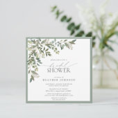 Elegant Eucalyptus Greenery Vrijgezellenfeest Kaart (Staand voorkant)