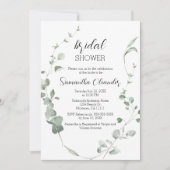 Elegant Eucalyptus Greenery Vrijgezellenfeest Kaart (Voorkant)